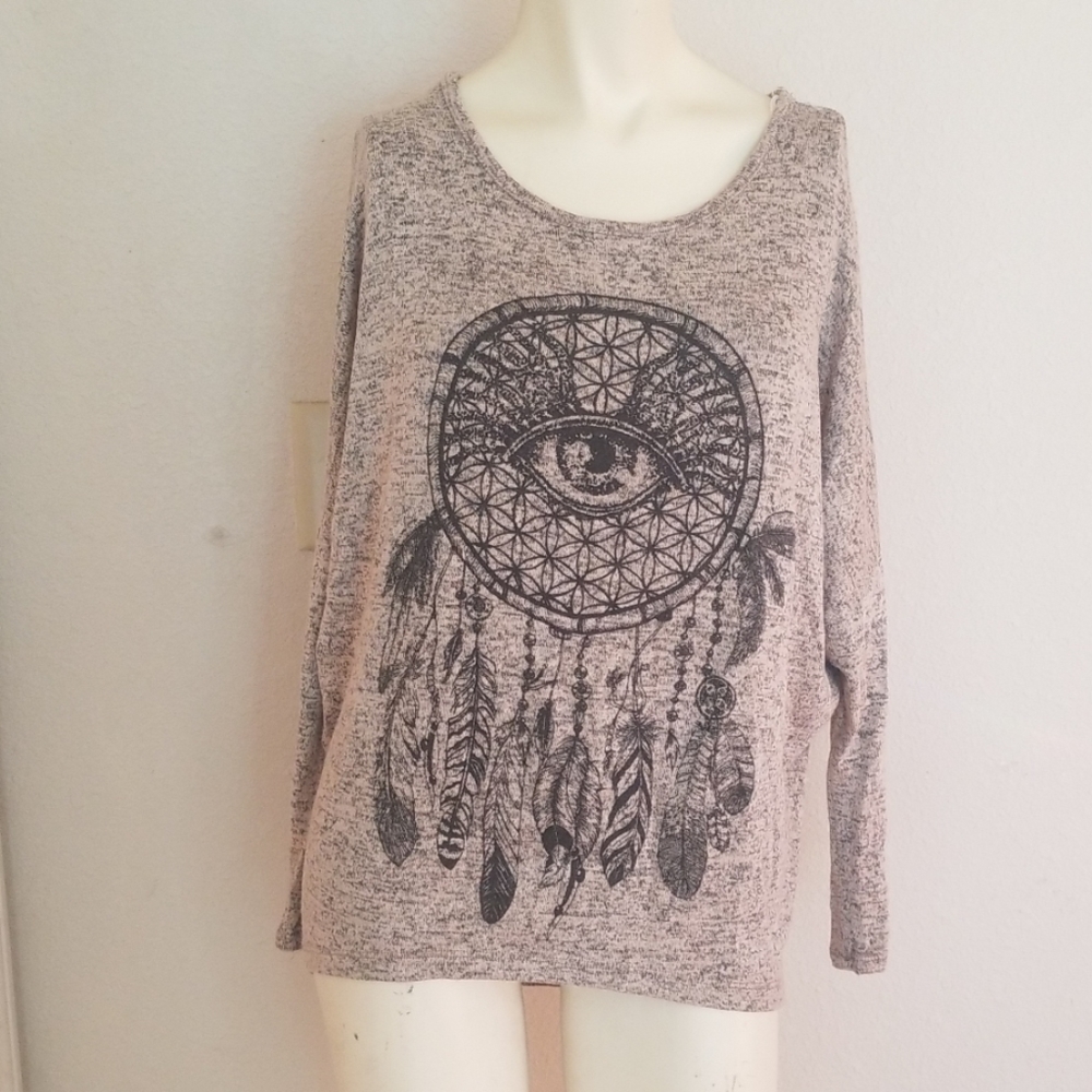 Pink Berry dreamcatcher/iris shirt size M